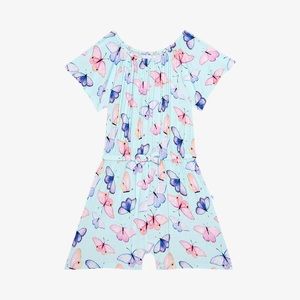 Posh Peanut Bebe Flutter Sleeve Short Romper